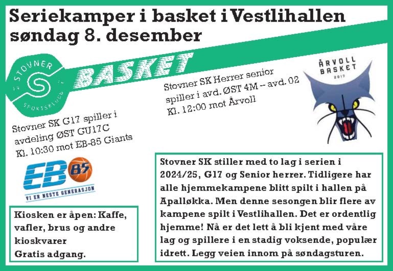 Basketkamper hjemme i Vestlihallen